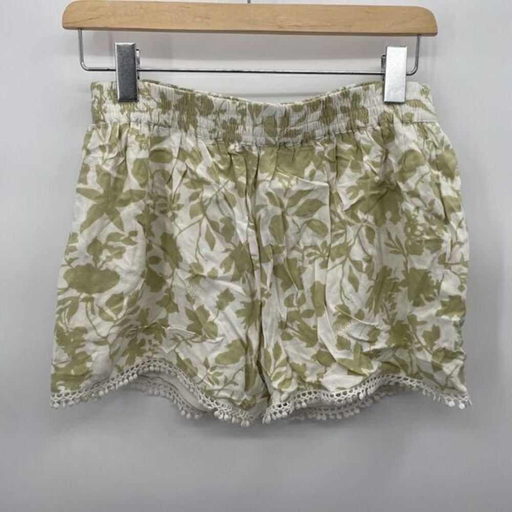 Quinn Floral Crochet Lace Trim Shorts Womans‎ Small-25H